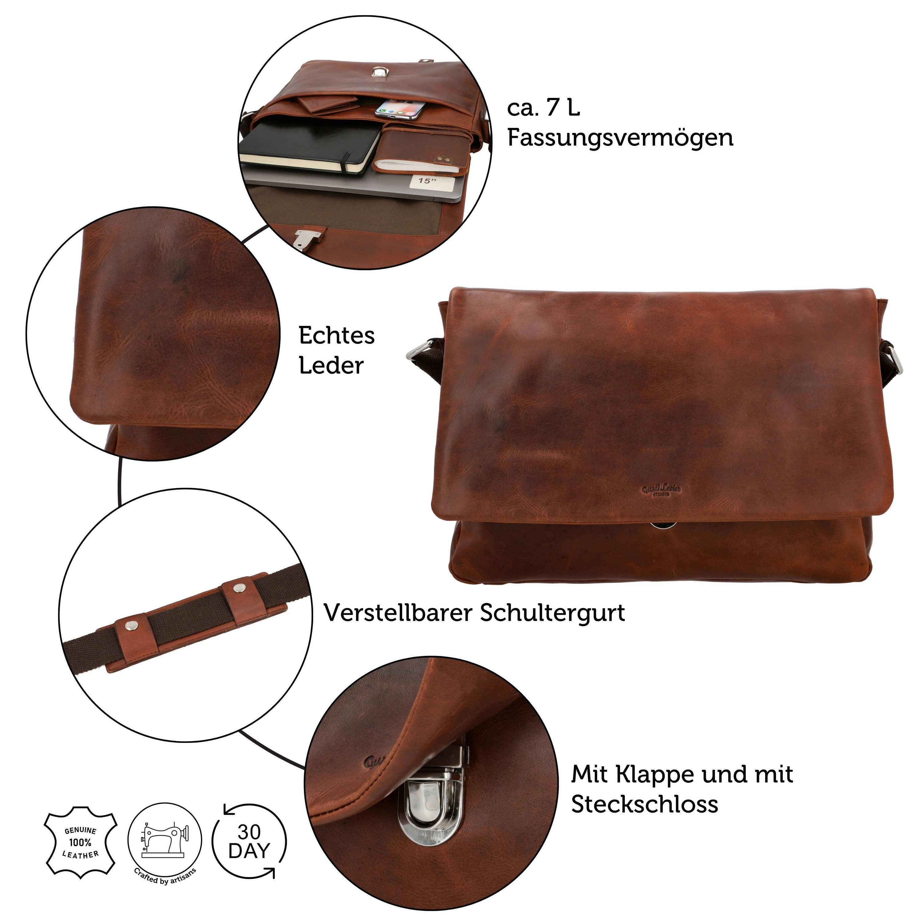 Gusti Leder Aktentasche Gusti Leder Aktentasche Theodore (1-tlg)