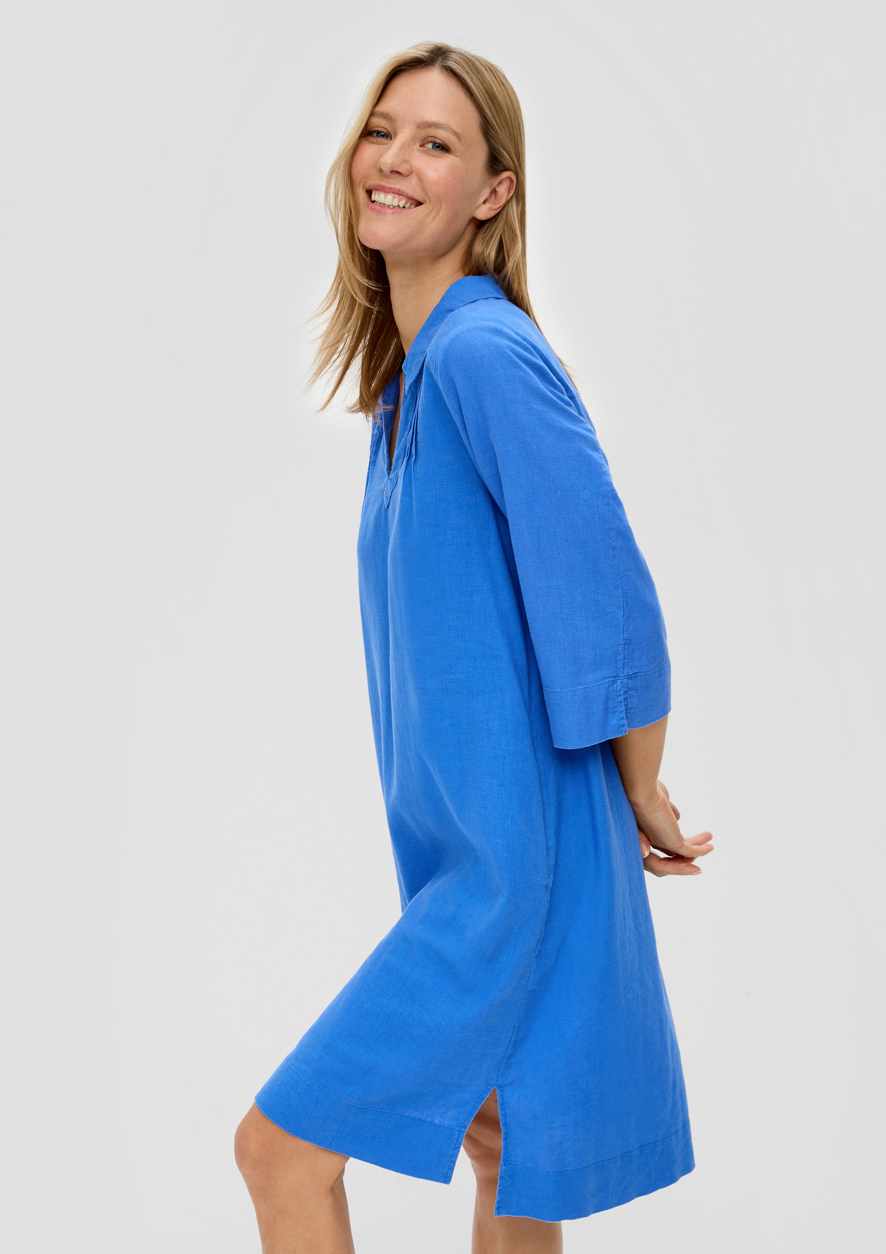 s.Oliver Minikleid Relaxed Fit-Kleid aus Leinenmix günstig online kaufen