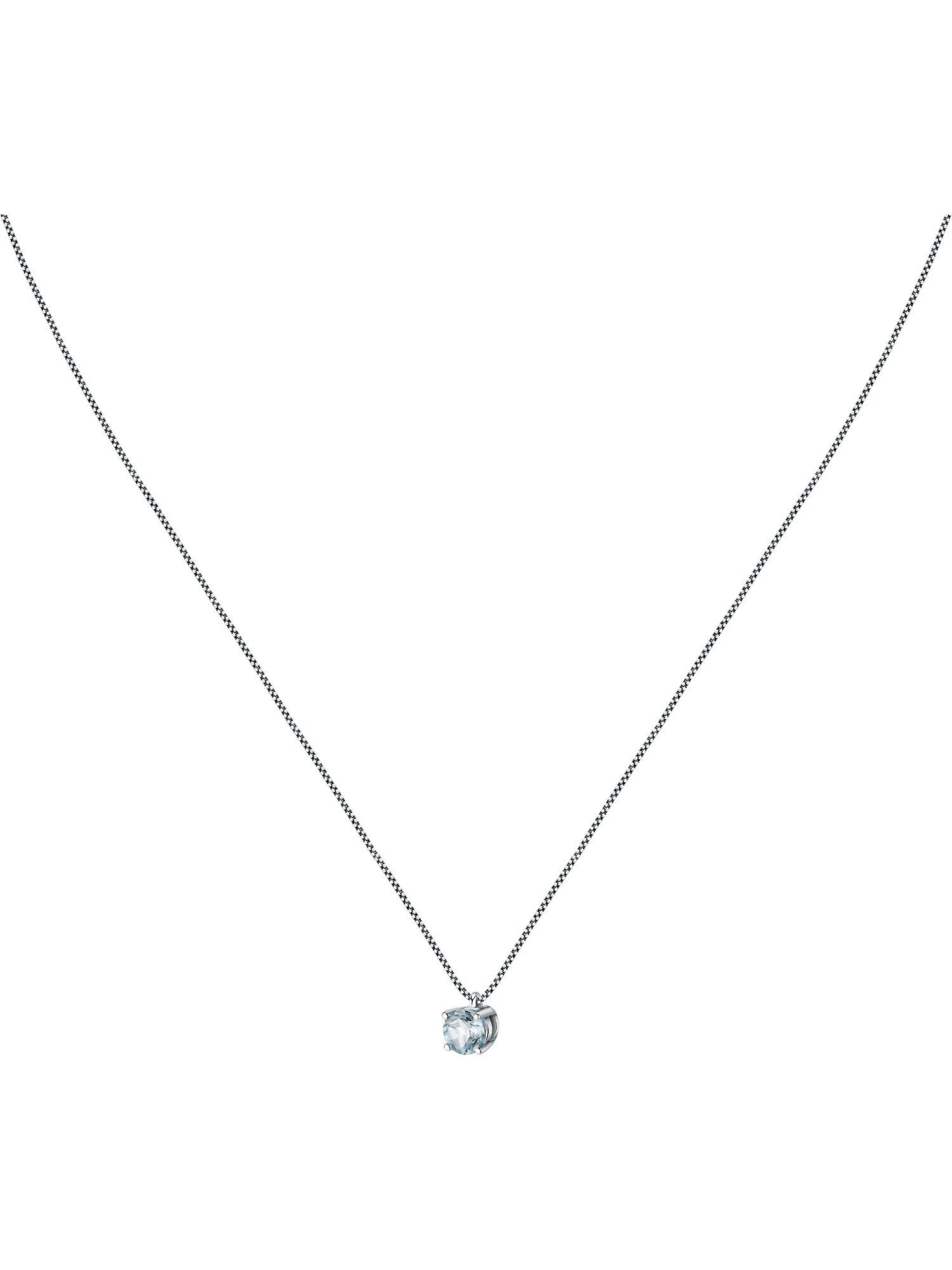 CHRIST Collier CHRIST Damen-Kette 585er Weißgold 1 Topas
