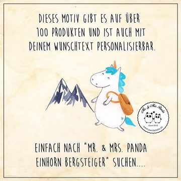 Mr. & Mrs. Panda Sporttasche Einhorn Bergsteiger - Transparent - Geschenk, Beutel, Entdecker, Stof (1-tlg), Umweltfreundlich