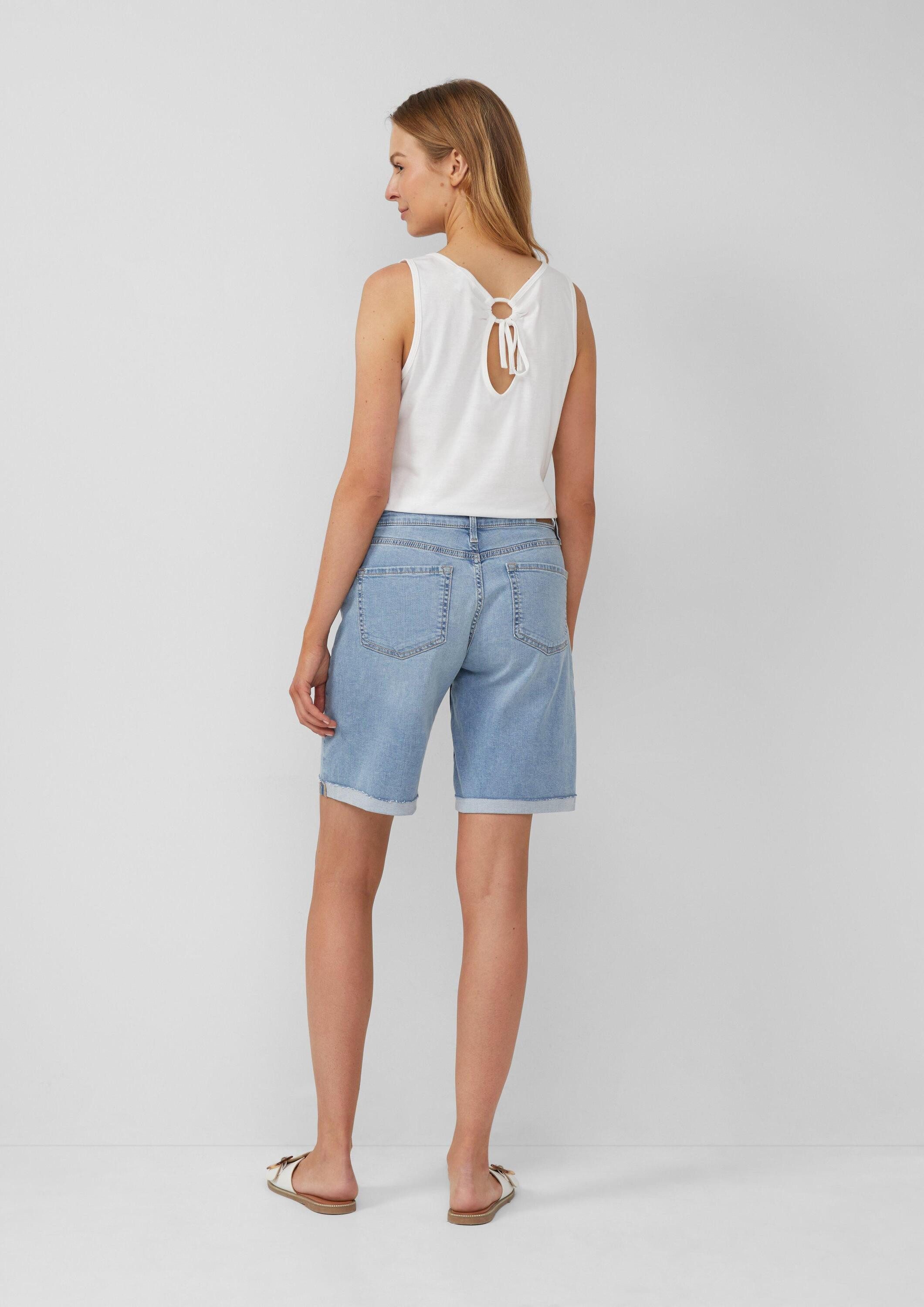 s.Oliver Muscleshirt T-Shirt Jersey-Top mit Cut-out und Schleife