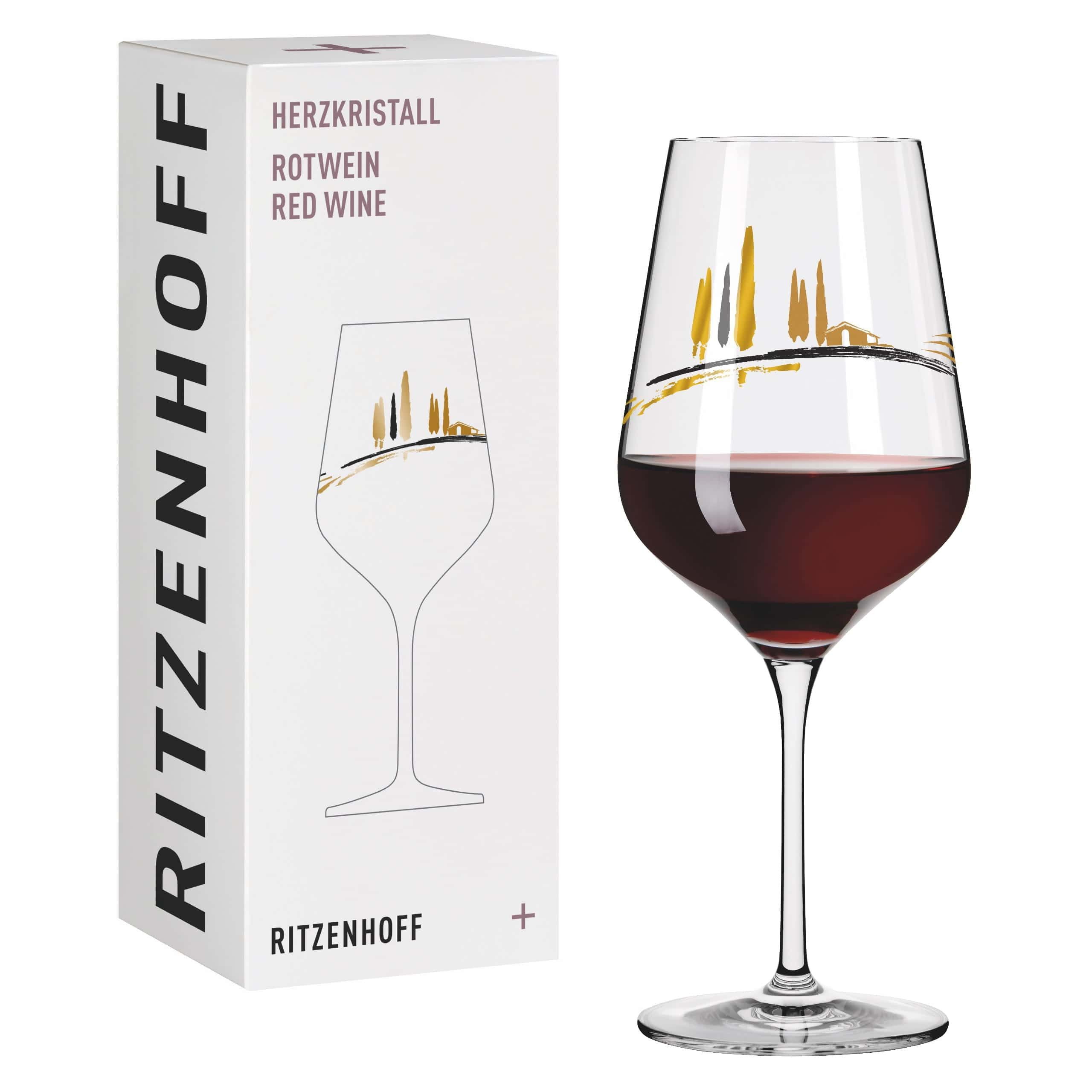 Ritzenhoff Rotweinglas Herzkristall