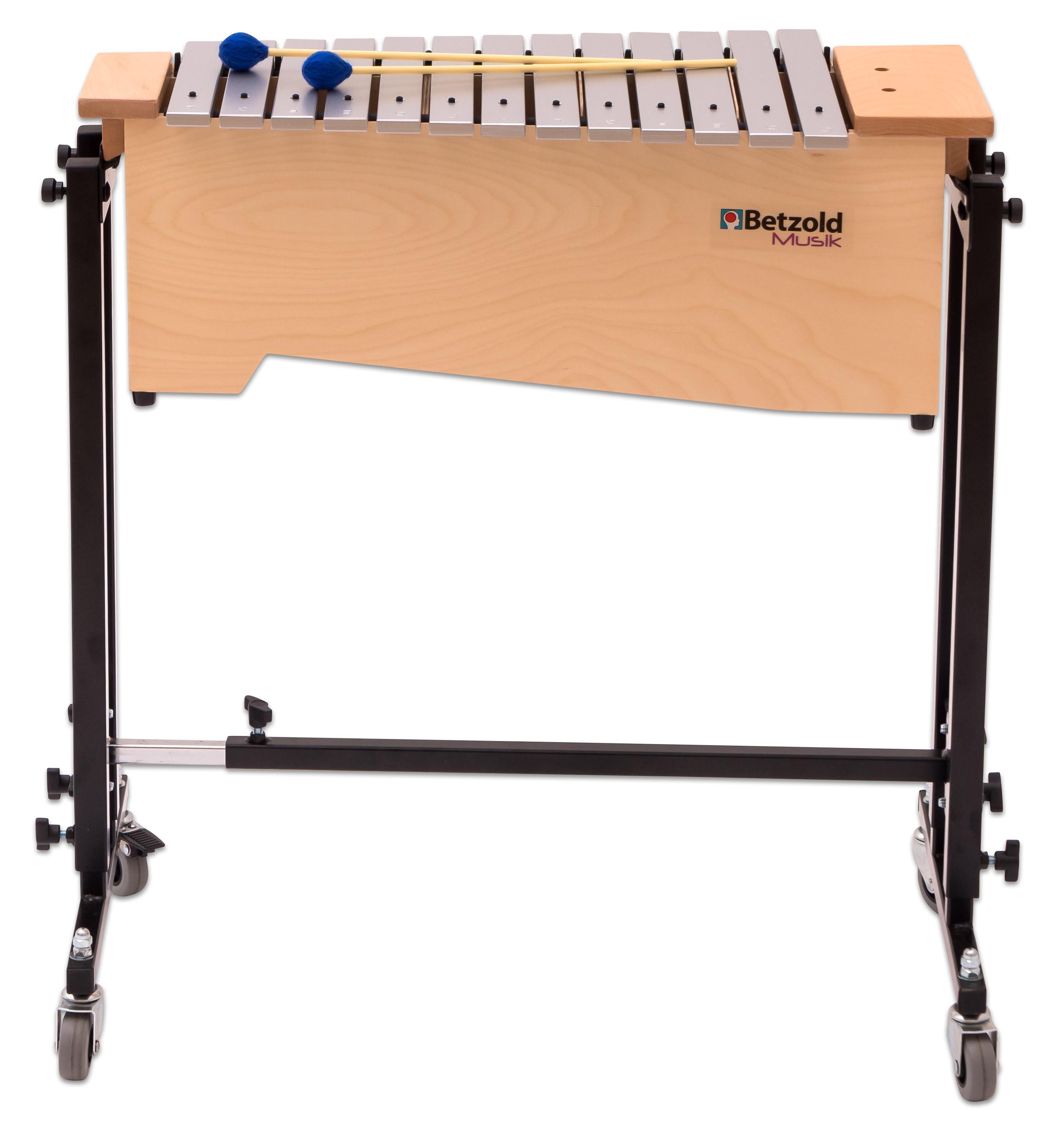 Betzold Metallophon Alt-Metallophon + Ständerwagen
