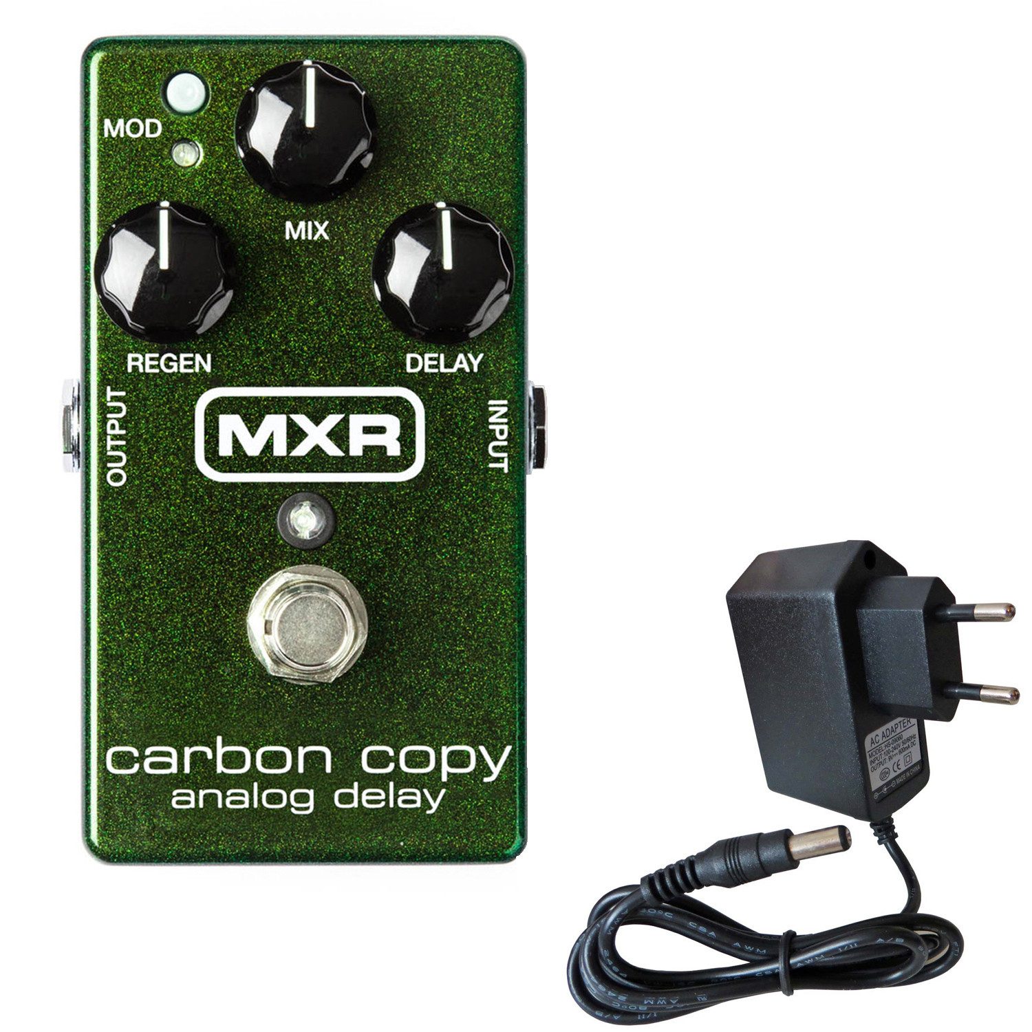 E-Gitarre MXR Effektgerät M169 Carbon Copy Analog Delay Pedal mit Netzteil