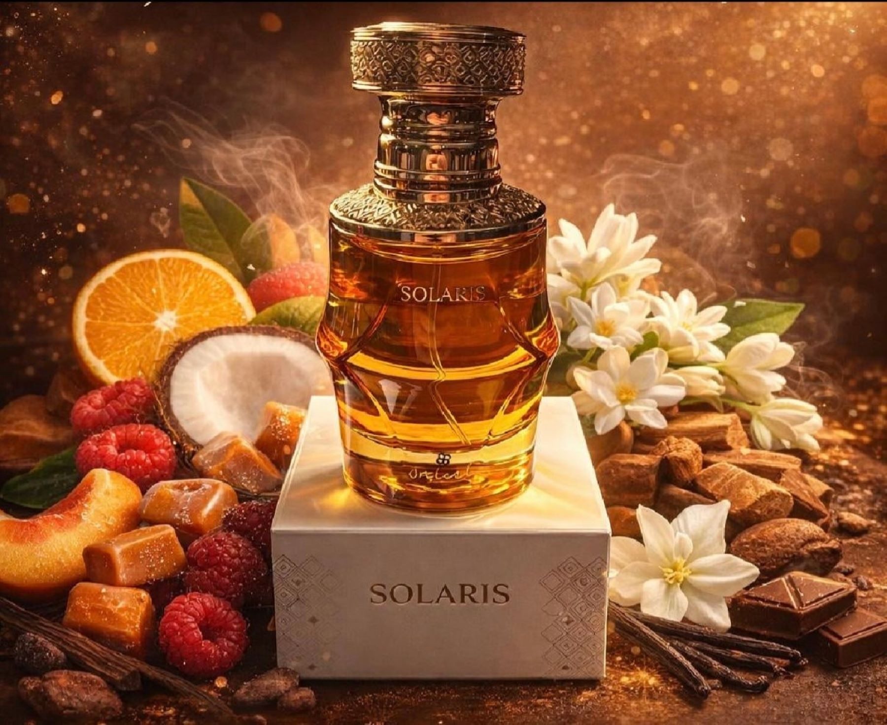 Saleel Extrait Parfum "Solaris" Süß-orientalischer Duft mit Vanille, Frucht & Holz, Warme Gourmand-Komposition mit Kokos, Jasmin und Moschus