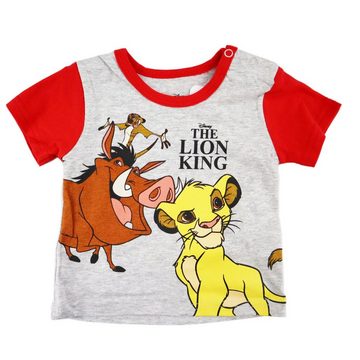 Disney The Lion King Print-Shirt König der Löwen Simba Baby Kinder Jungen Sommerset Shorts plus T-Shirt Gr. 62 bis 86, 100% Baumwolle