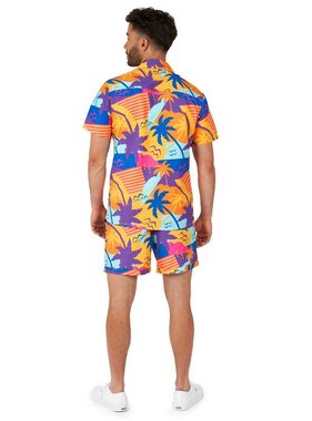 Opposuits Partyanzug Palm Power Sommer Set, Upgrade für Dein Hawaiihemd: Set aus kurzärmeligem Hemd und passende