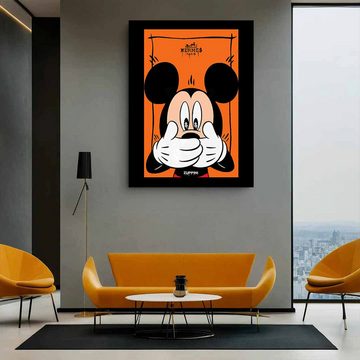 DOTCOMCANVAS® Leinwandbild Speechless Mickey, Leinwandbild Speechless Mickey Mouse Comic Cartoon Pop Art Wandbild