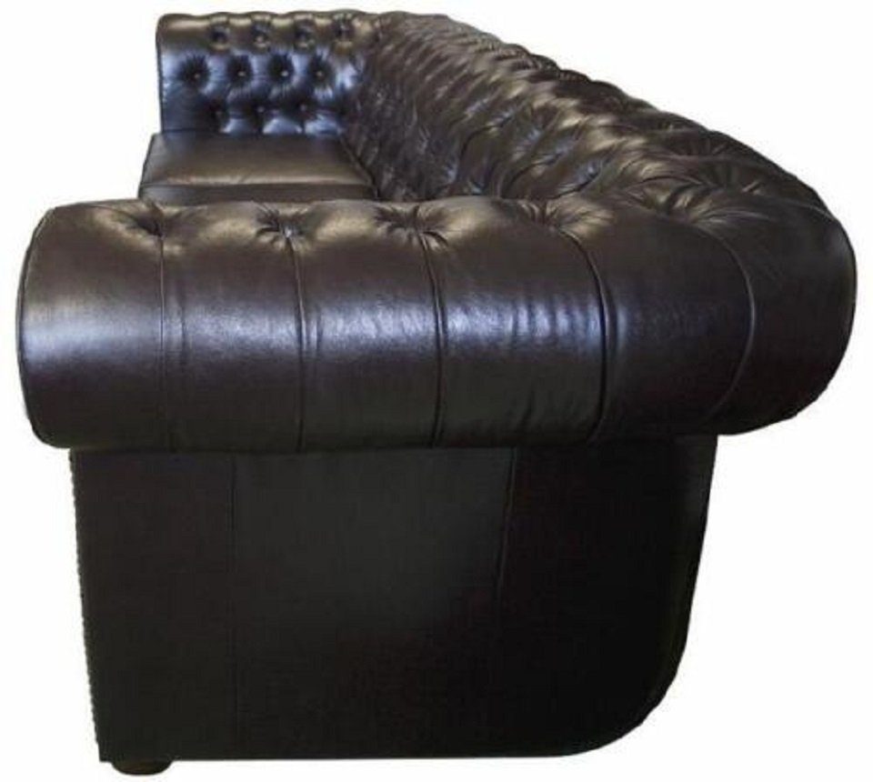 Sofa Couch JVmoebel Big Polster 4-Sitzer Chesterfield Stoff Sofort Leder Lord 100%
