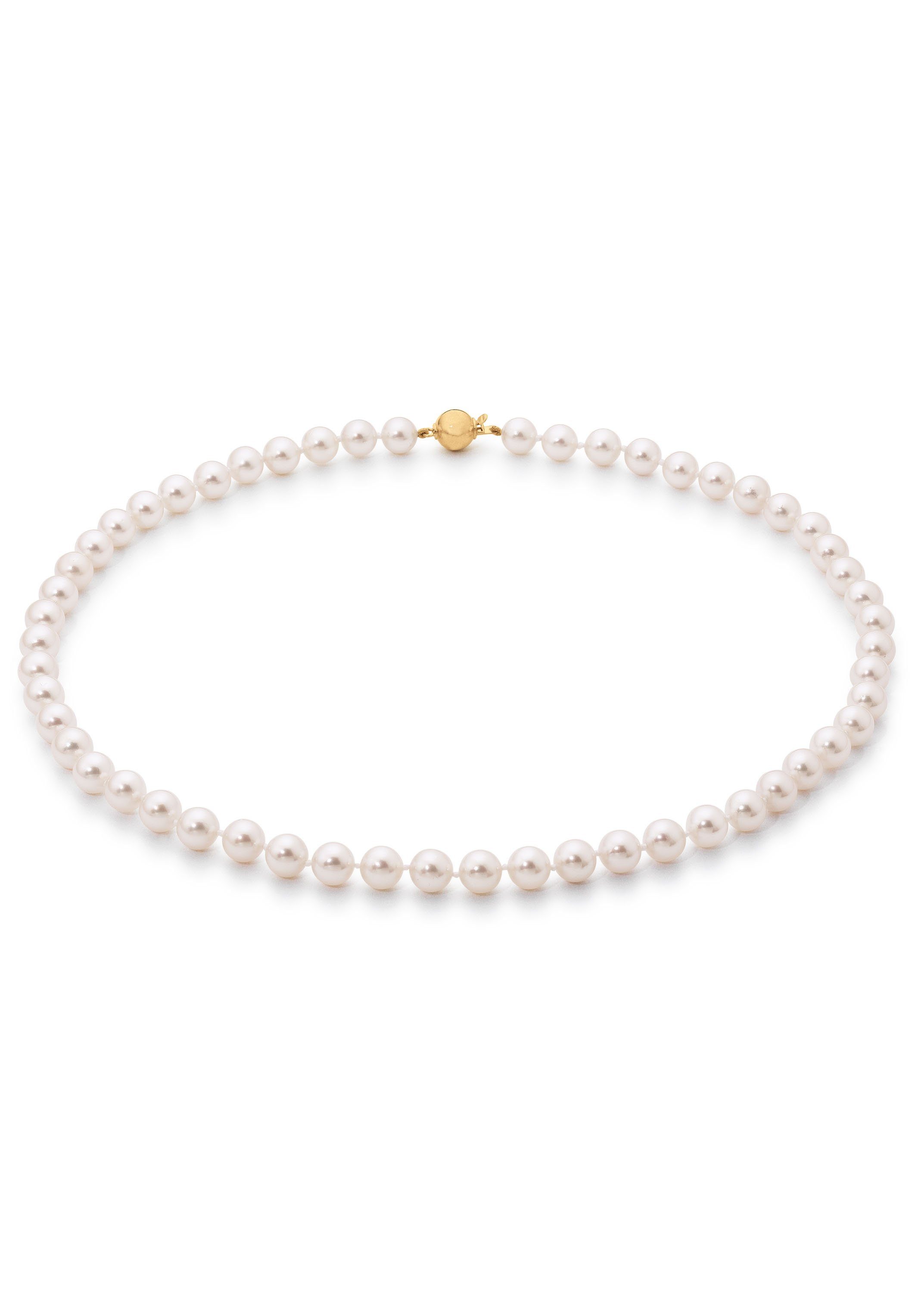 Firetti Perlenkette Schmuck Geschenk Gold 585 Halsschmuck Halskette Perle, zu Kleid, Shirt, Jeans, Sneaker! Anlass Geburtstag Weihnachten