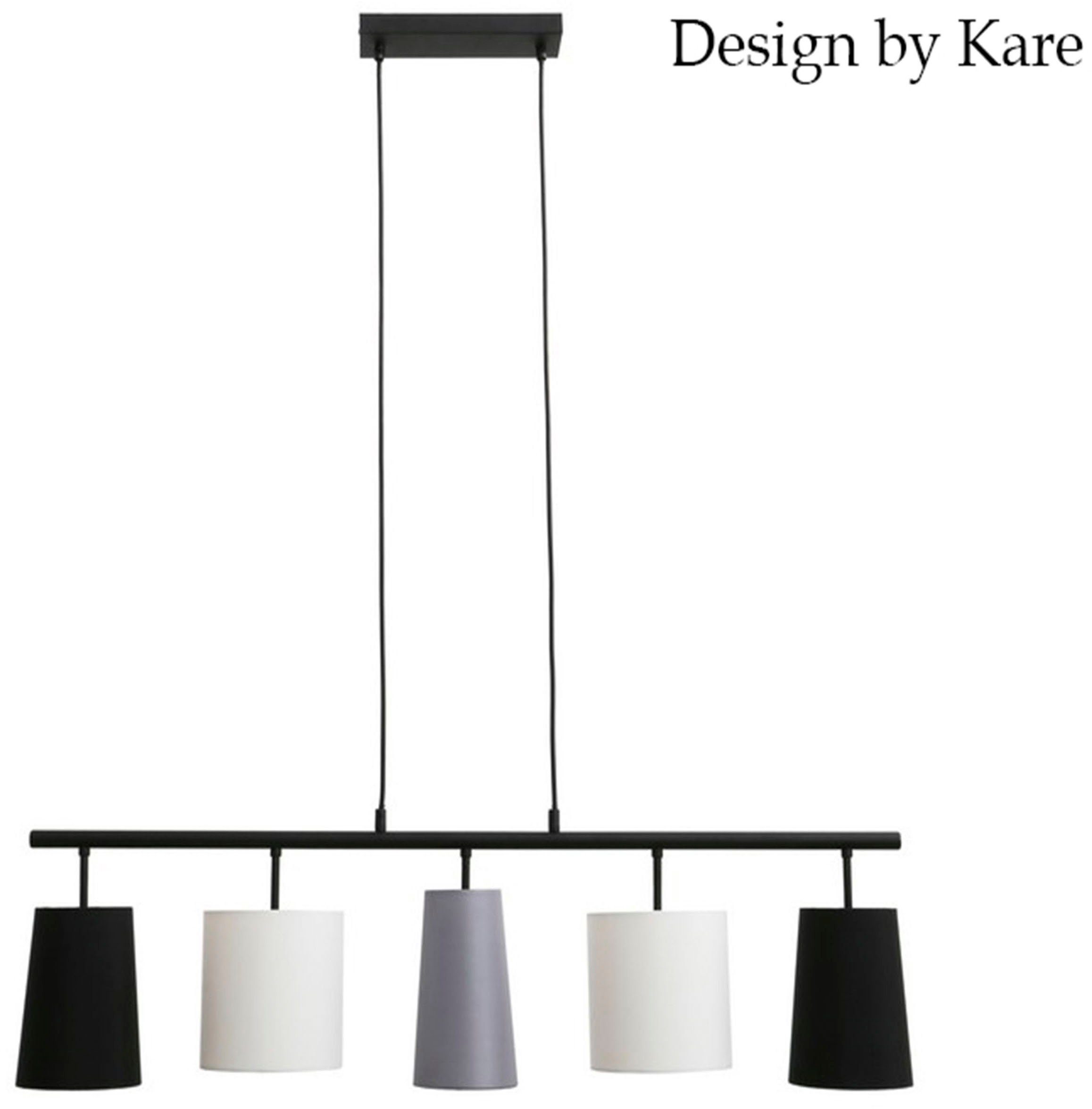 Briloner Leuchten Pendelleuchte 4009055 SHADES, ohne Leuchtmittel, Warmweiß, Hängelampe, 96x120cm, Grau-Schwarz-Weiß, max.40W, E14, Esszimmer – Bild 3 von 5