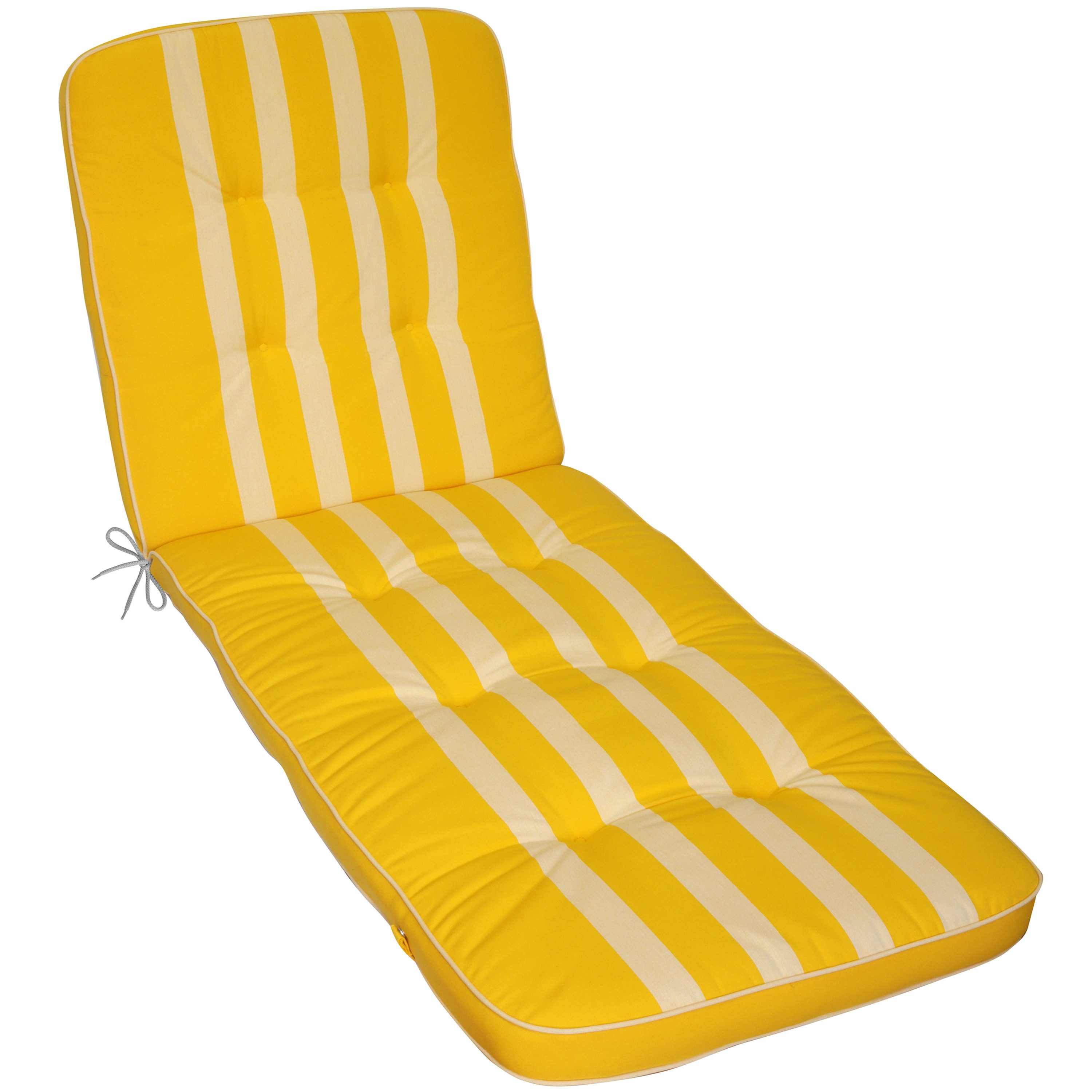 Herlag Liegenauflage Tilly 200x65x9cm, Rollliegenauflage Gelb-Gestreift UV-Schutz