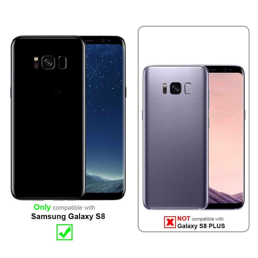 Cadorabo Handyhülle für Samsung Galaxy S8 Hülle Samsung Galaxy S8, Hülle Schutzhülle mit Standfunktion, Magnetverschluss und Kartenfach