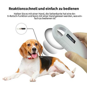yozhiqu Tiermarkenleser, Chip-Identifizierungsscanner für Haustiere GPS-Tracker (Tier-Handheld-Kartenleser, USB-Chip-Haustierleser, 134,2K Mini tragbar)