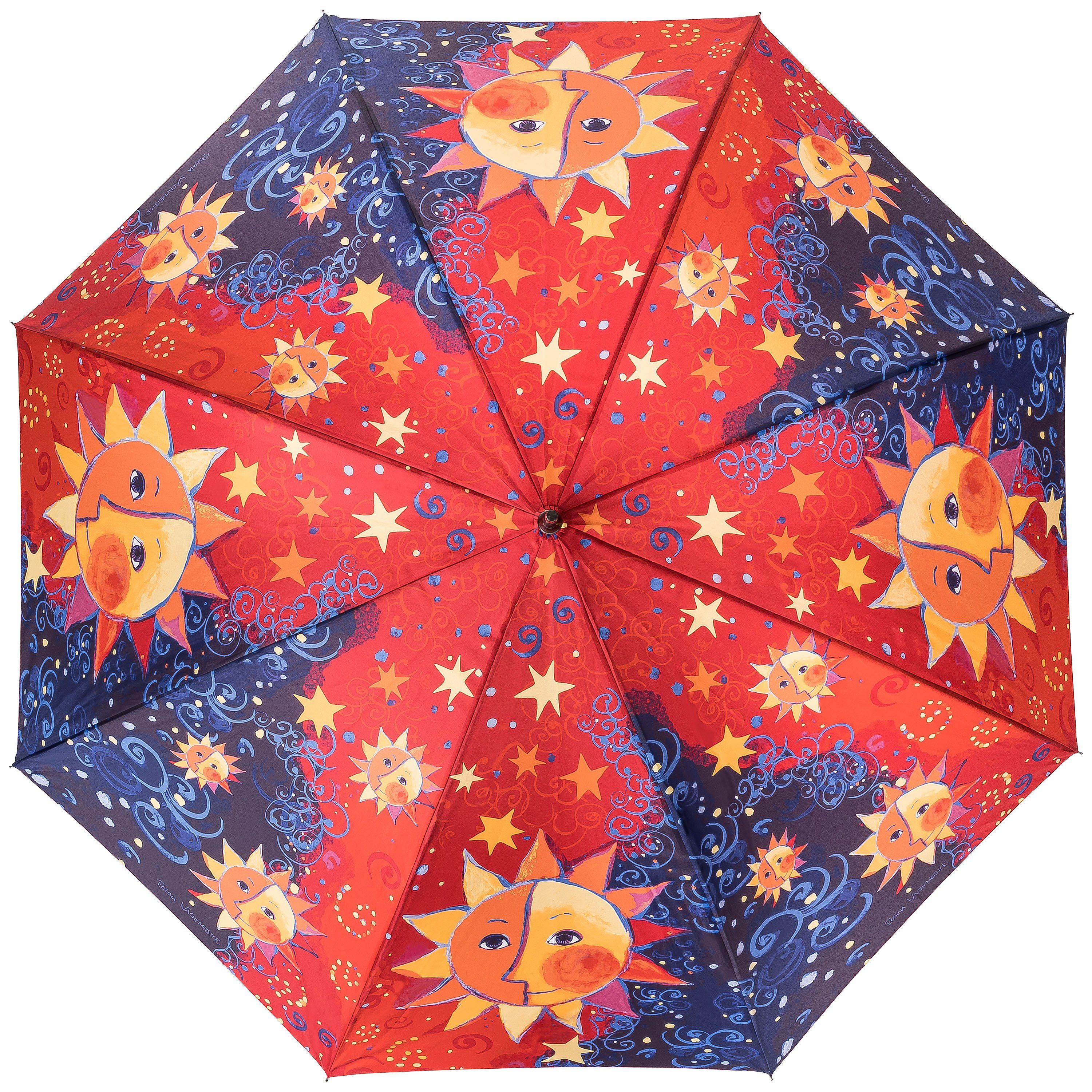 VON LILIENFELD Regenschirm Taschenschirm Automatik Damen Kunst Motiv Katze Rosina Wachtmeister All Together