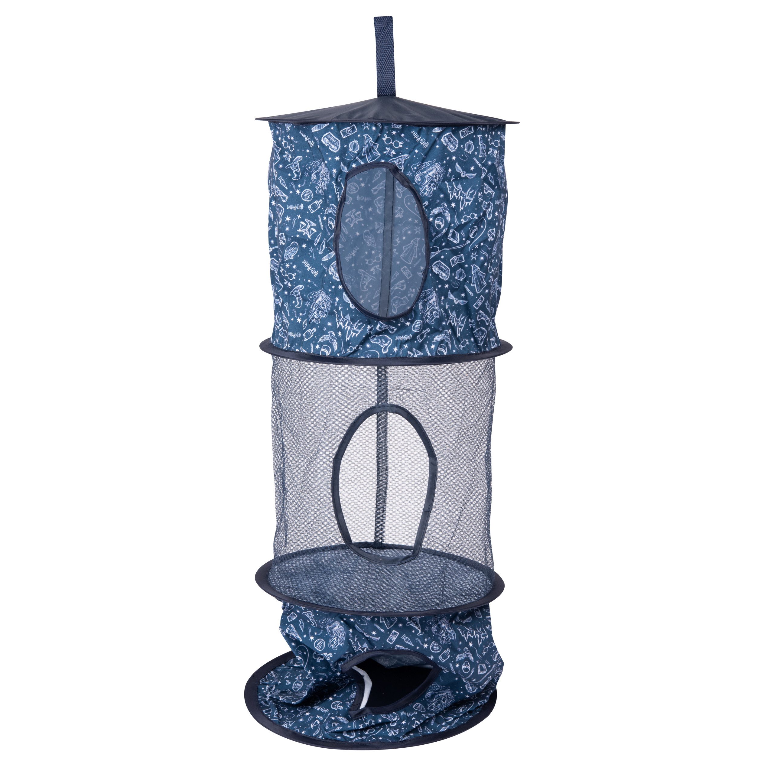United Labels® Aufbewahrungsbox Harry Potter - zum hängen, mit 3 Fächern, blau, 27,5 x 75 cm