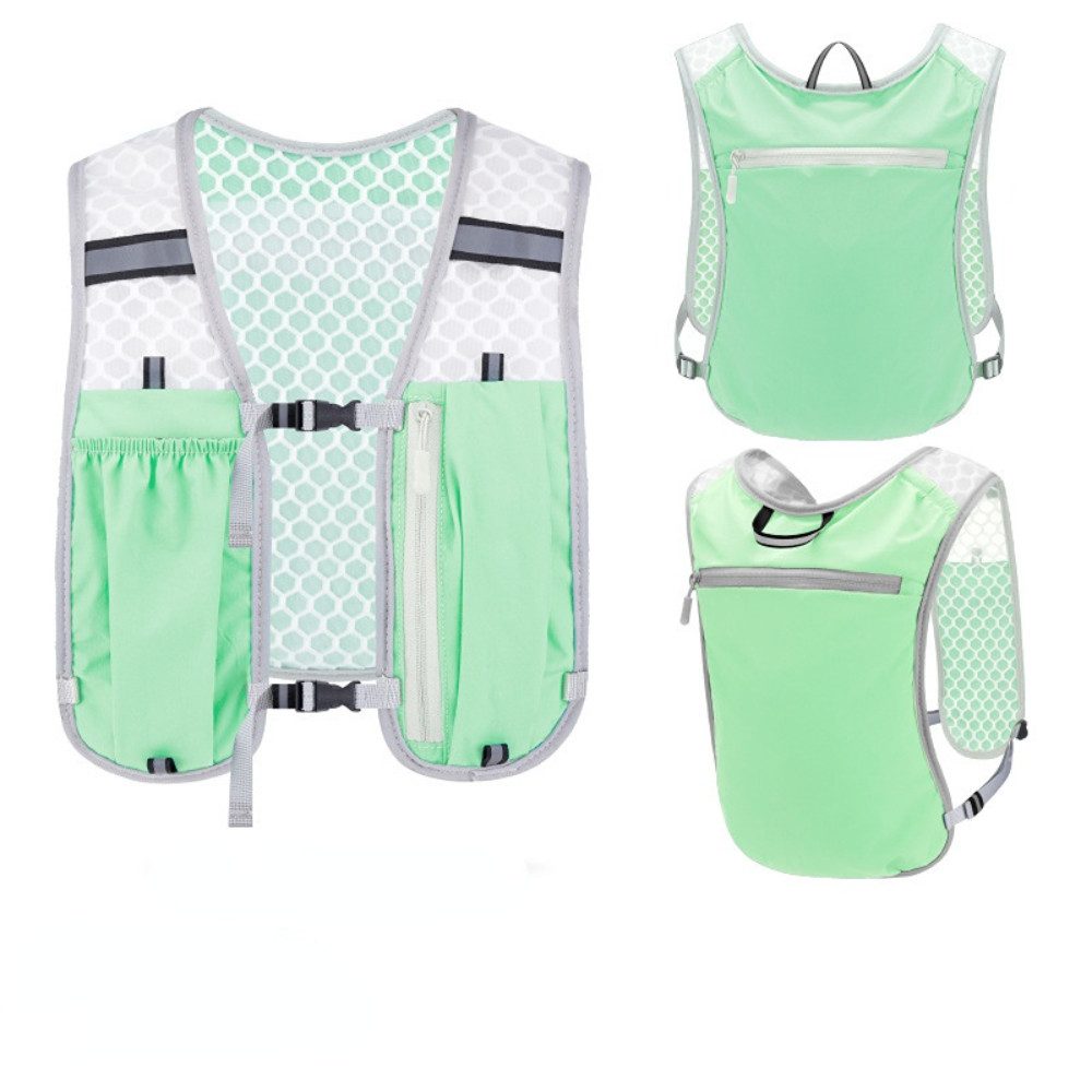 Blusmart Trinkrucksack Trinkrucksack, Laufrucksack, Trailrunning-Rucksack (Verstellbar, leicht, atmungsaktiv, wasserdicht, Unisex, mit Reflektorstreifen), Geeignet zum Laufen, Radfahren und Wandern