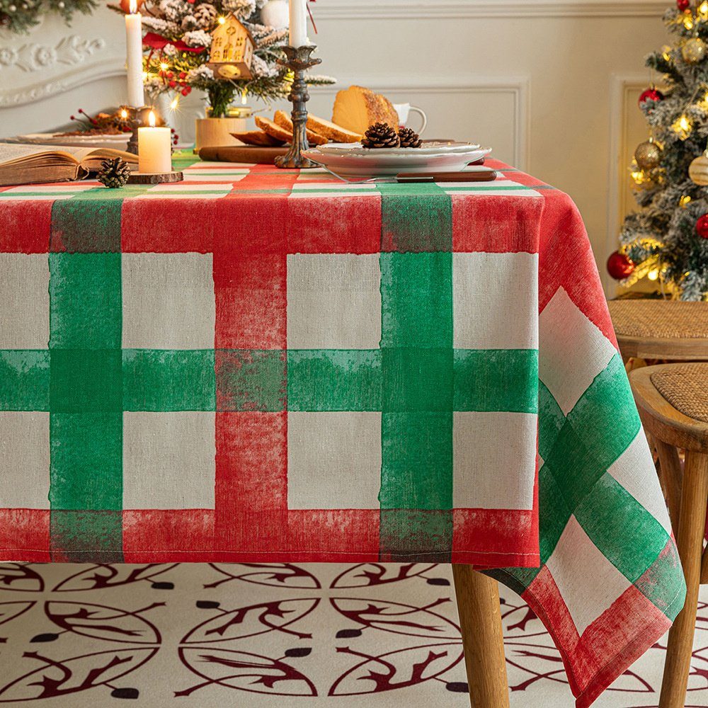 Weihnachts Dekoration Groß Bankett für Tischdecke Tischtuch Tisch Dekorative Party Abwaschbar Tischdecke Weihnachts (1-tlg), Tischdecke 140x200cm Tischdekoration für