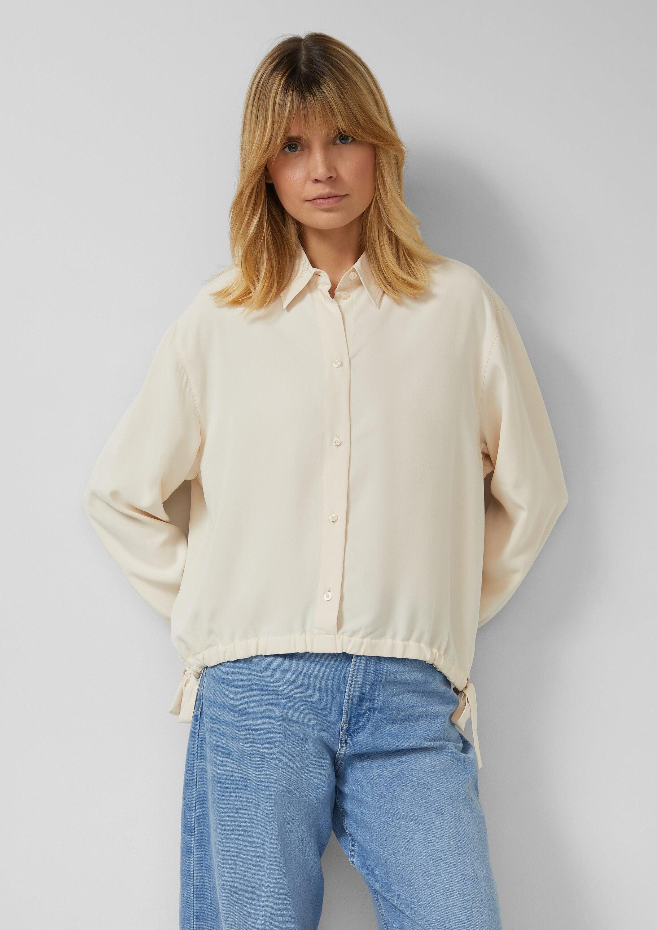 s.Oliver Langarmbluse Bluse Fließende Bluse mit Schleifen-Detail günstig online kaufen