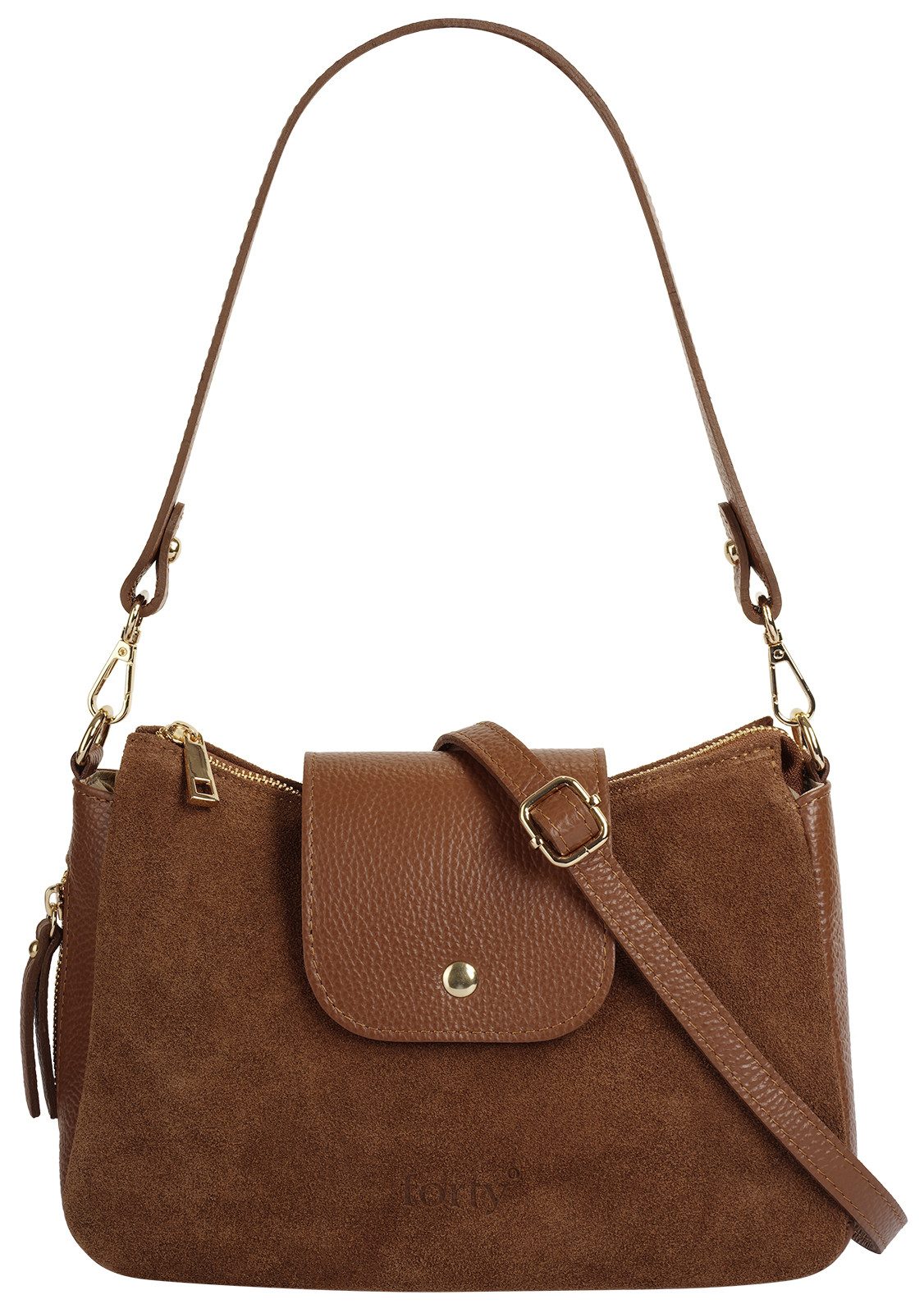 forty° Henkeltasche FORTY° Damen AURILONA echt Leder, Made in Italy, echt Leder, Made in Italy