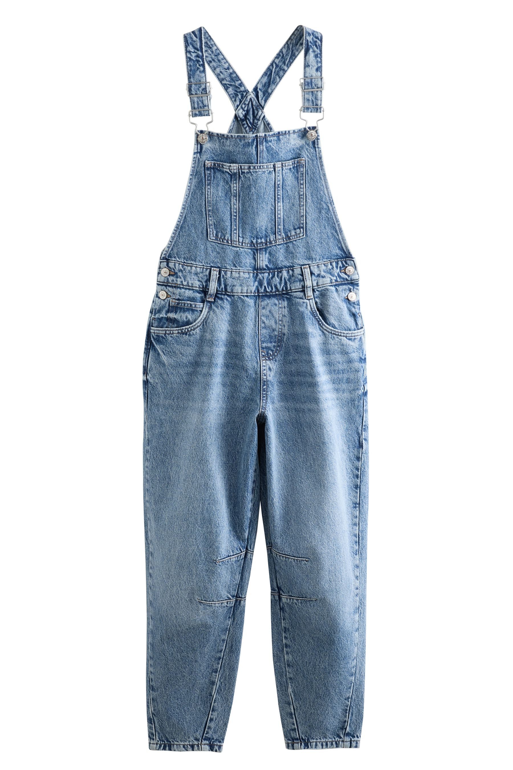 Jumpsuit Denim-Latzhose aus 100 % Baumwolle