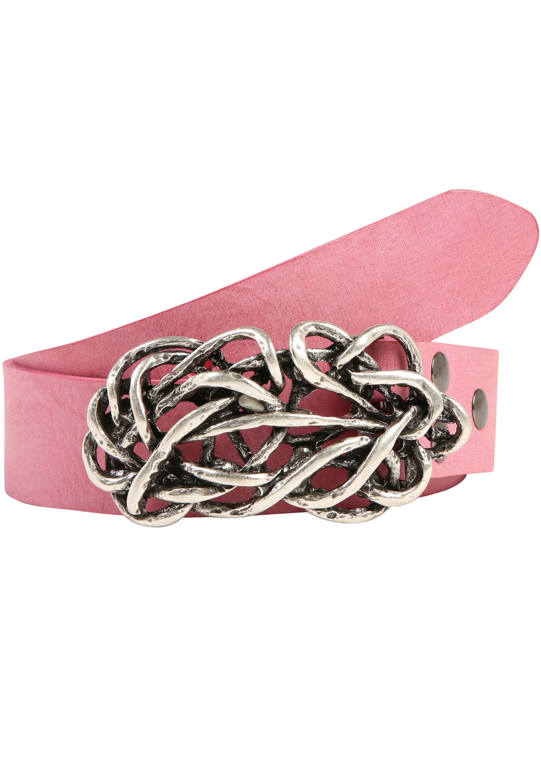 Rettungsring Gürtel Ledergürtel mit austauschbarer Schließe »Strohknoten«