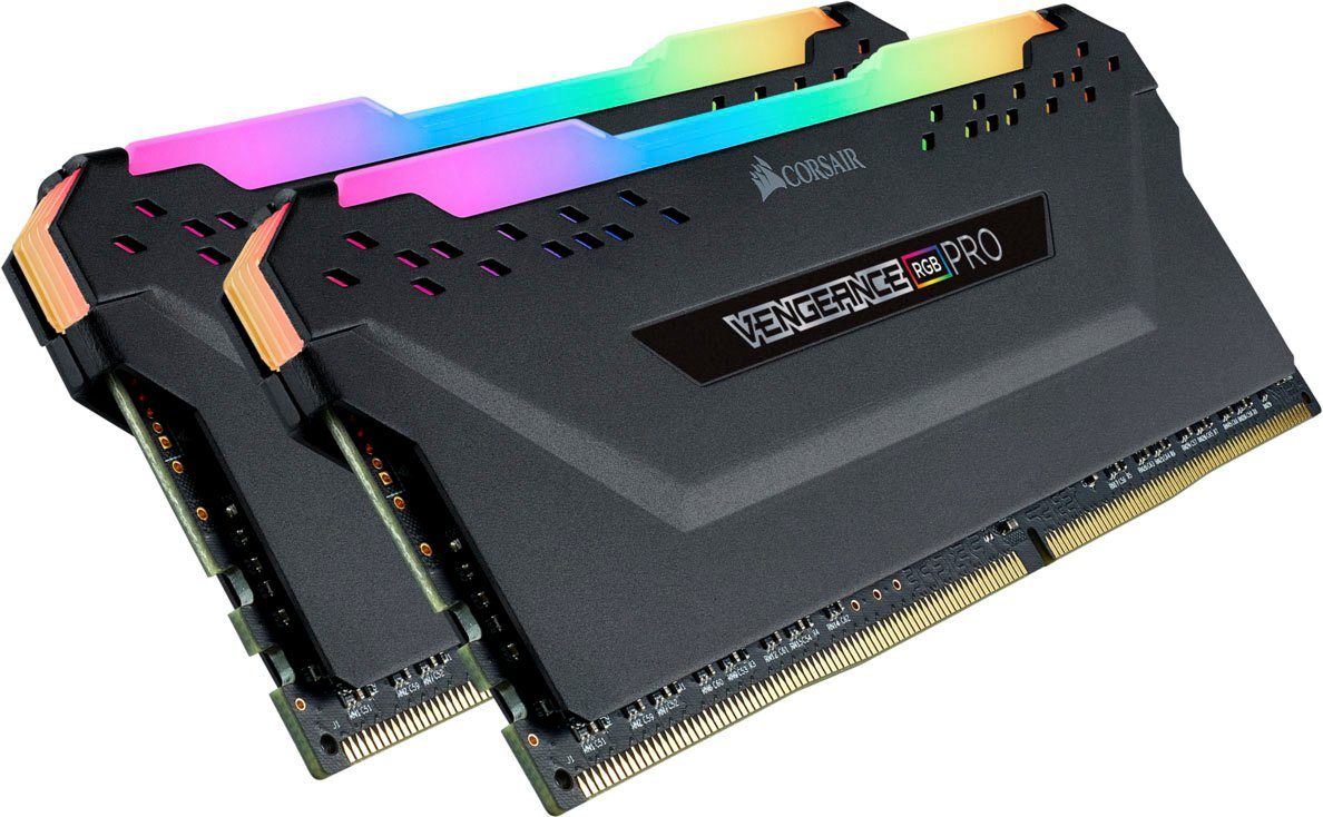 Image of Corsair Vengeance RGB Pro Schwarz 16GB Kit (2x8GB) DDR4-3600 CL18 DIMM Arbeitsspeicher