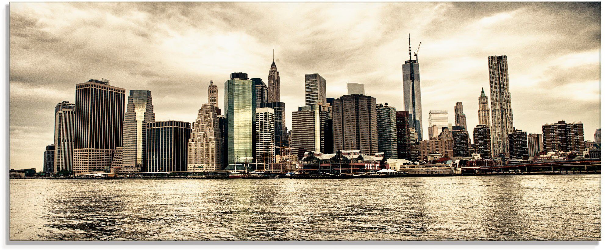 Artland Glasbild St), Amerika in (1 Skyline, Lower Manhattan Größen verschiedenen