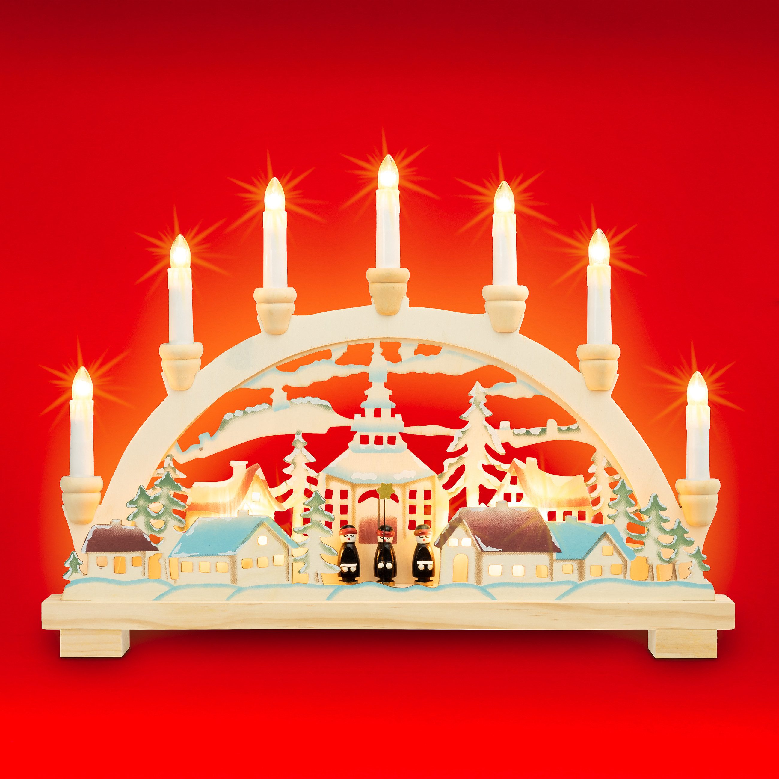 SIKORA Schwibbogen LB11-2 liebevoll colorierter LED Lichterbogen Motiv STER günstig online kaufen