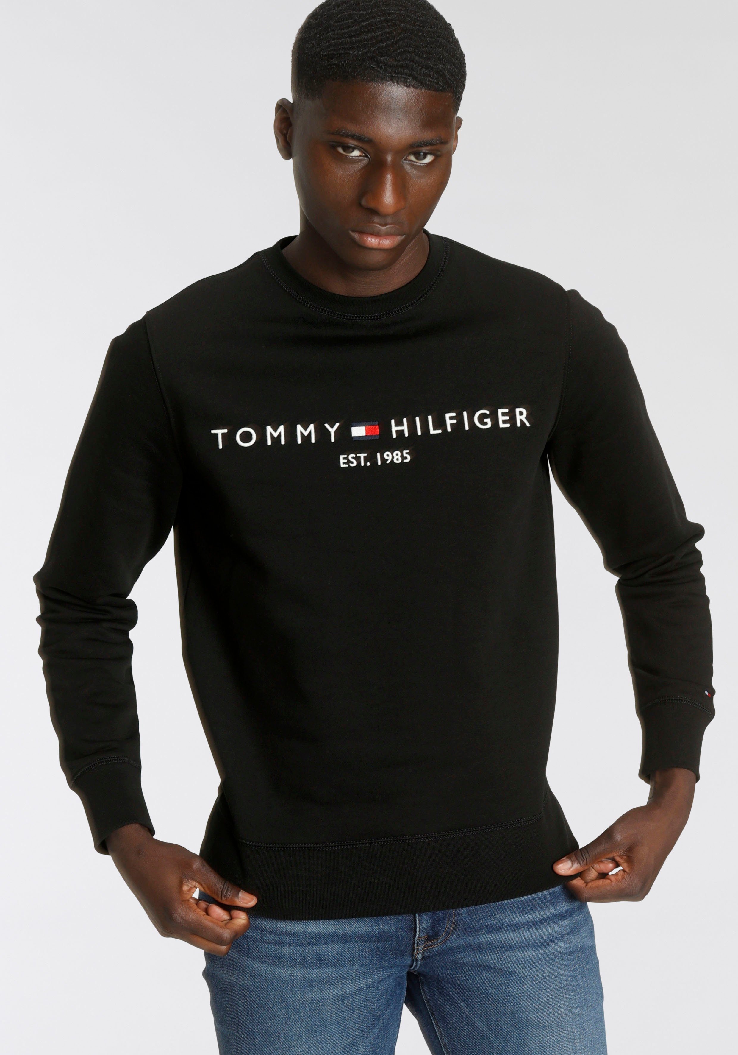 Tommy Hilfiger Sweatshirt TOMMY LOGO SWEATSHIRT mit Rundhals und Stickerei günstig online kaufen