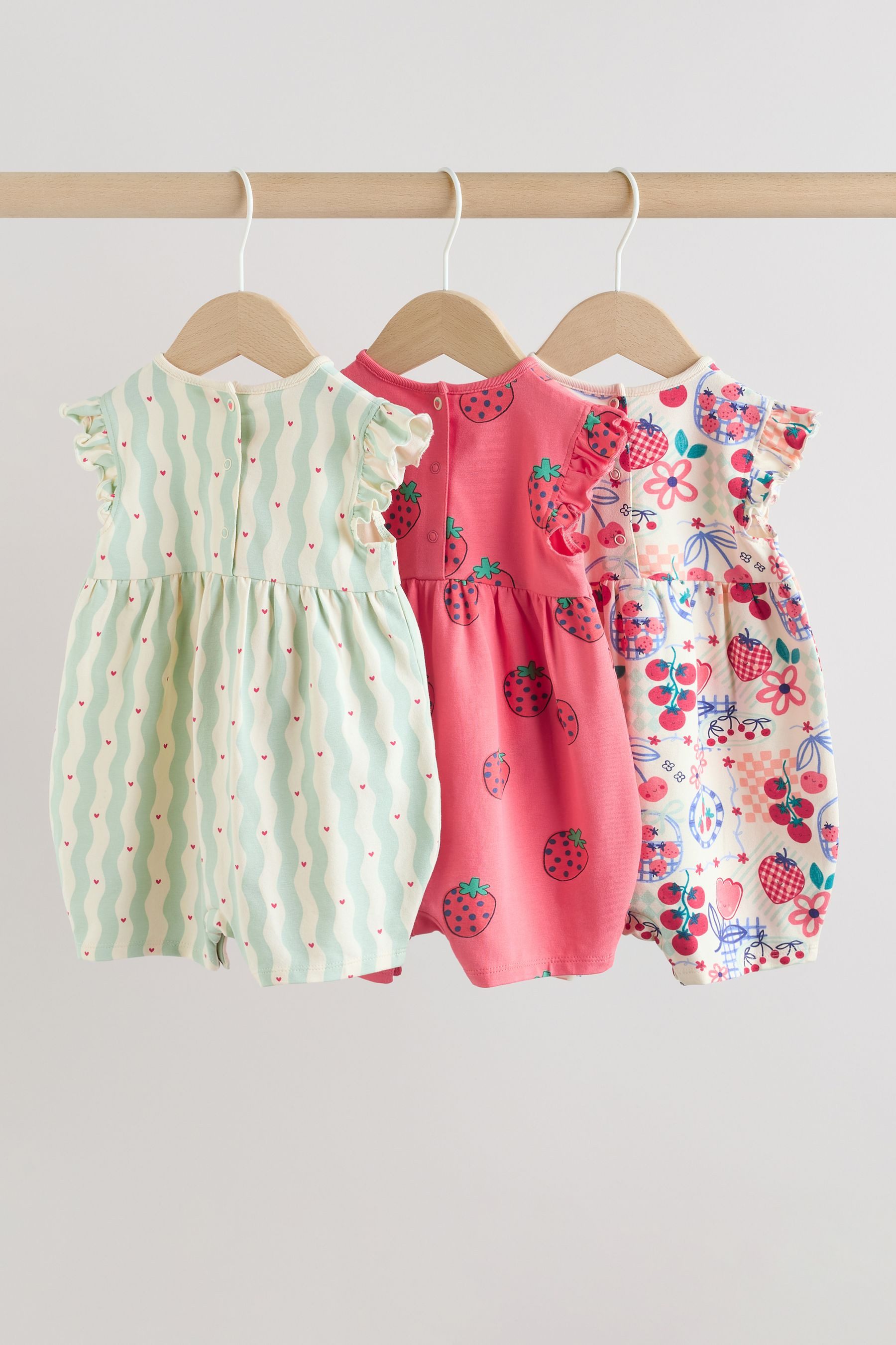 Next Strampler Strampelanzüge im 3er-Pack (3-tlg)