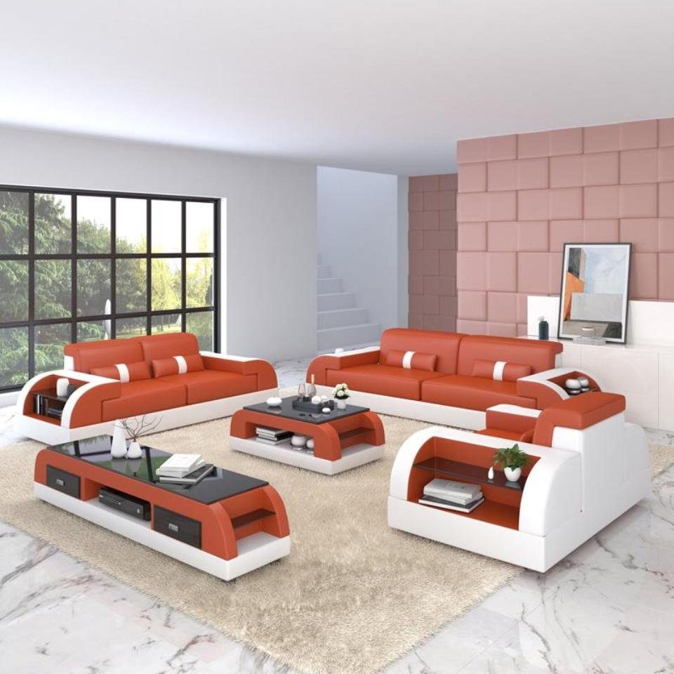 JVmoebel Sofa Sofagarnitur Moderne Wohnzimmer Couch Sofa Sitz 3+1+1 Set, Made in Europe