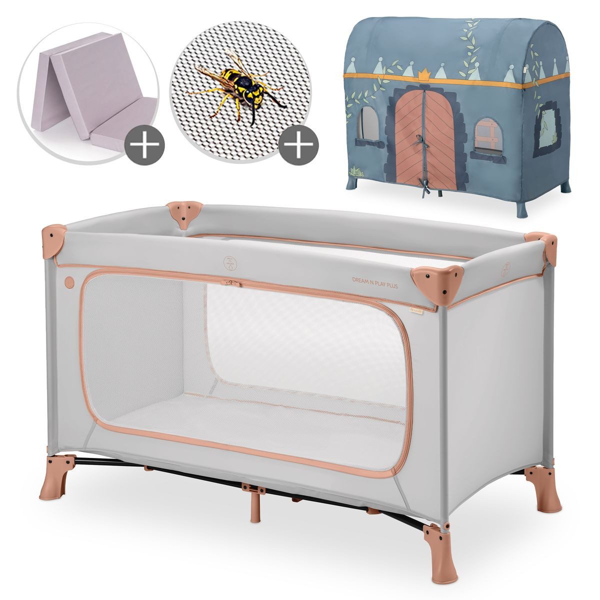 Baby-Reisebett Dream N Play Plus - Dusty Cork
