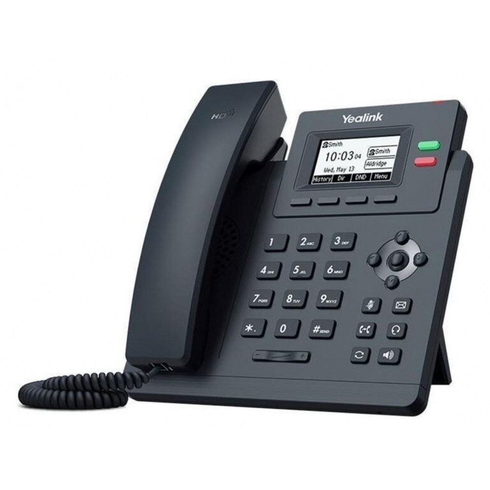Yealink SIP-T31W - VoIP-Telefon mit Rufnummernanzeige - schwarz Festnetztelefon