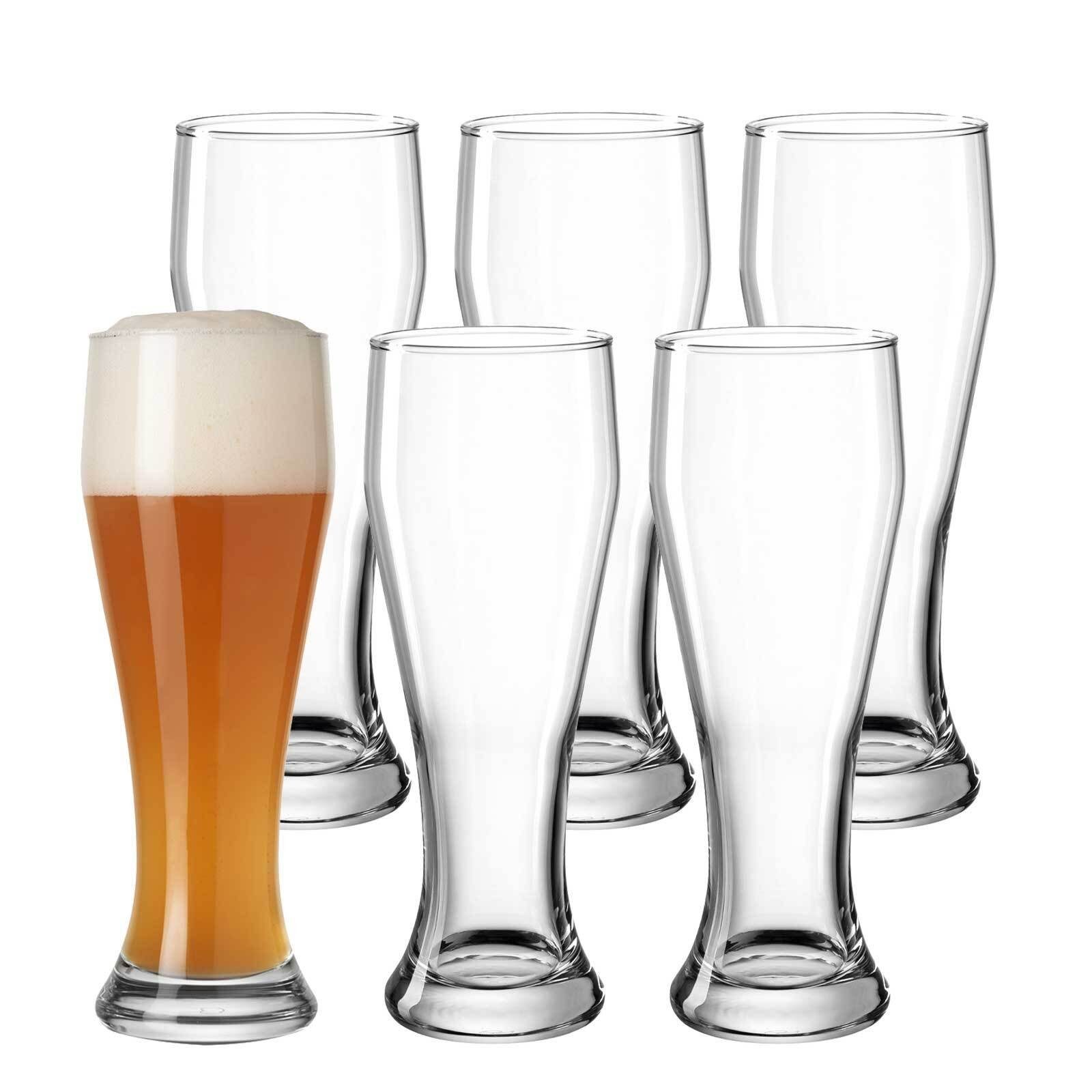 LEONARDO Bierglas Weizenbierglas 0,5l Biergläser 500 ml 6er Set, Glas