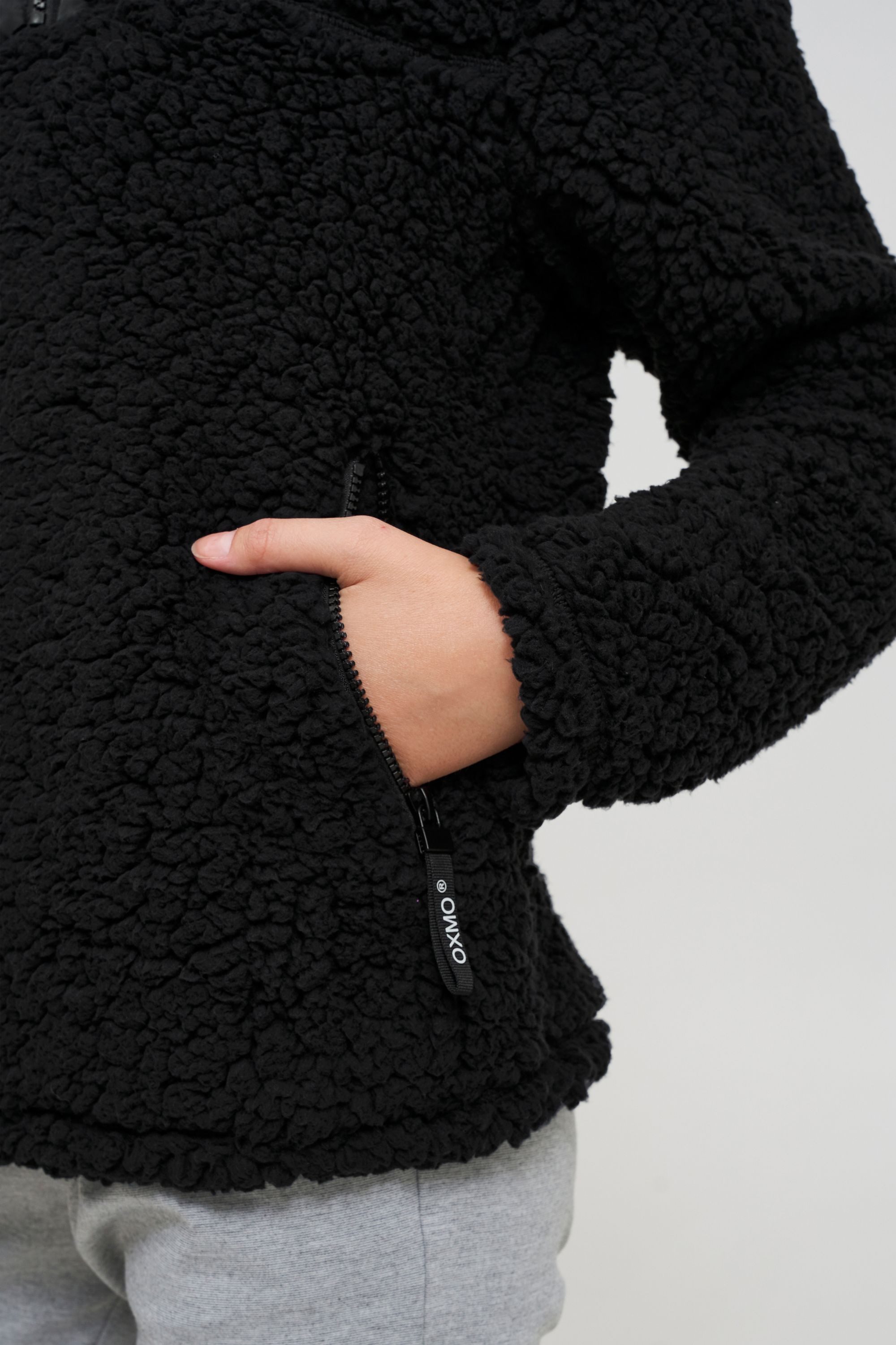 OXMO Troyer OXElina Teddypullover mit Stehkragen