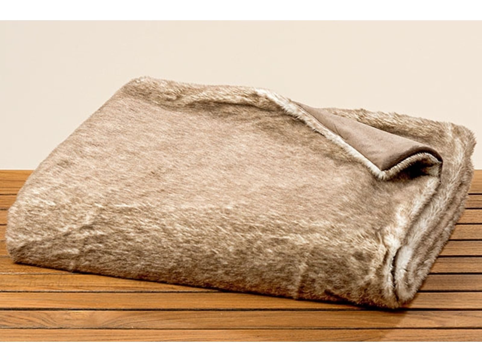 Teppich Decke Wolf beige 200 x 150 cm, BOLTZE