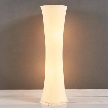 Lindby Stehlampe Liana, Leuchtmittel nicht inklusive, Modern, Stoff, Metall, weiß, 2 flammig, E27, Textil Stehleuchte, Floor