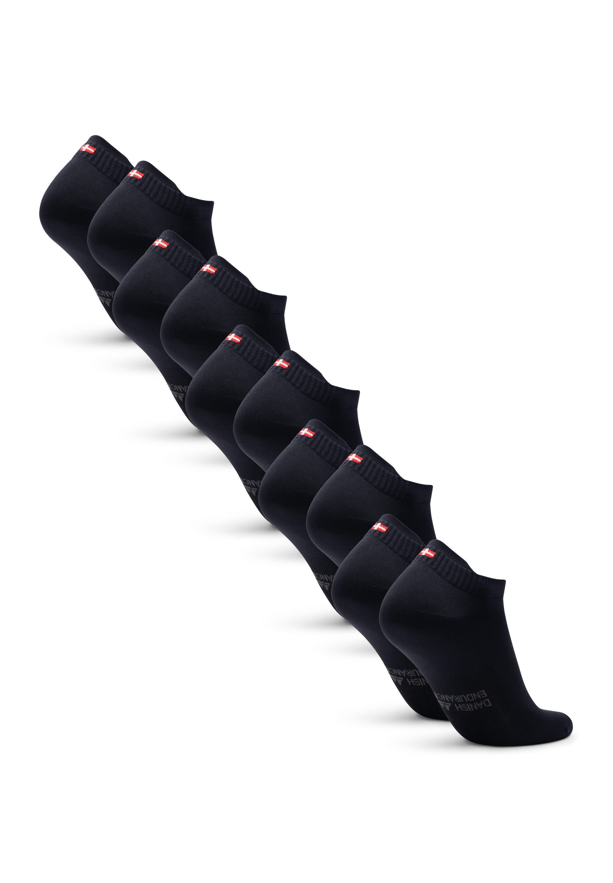 DANISH ENDURANCE Basicsocken No Show Running (5-Paar) No Show Laufsocken, atmungsaktiv & leicht, Anti-Reibung