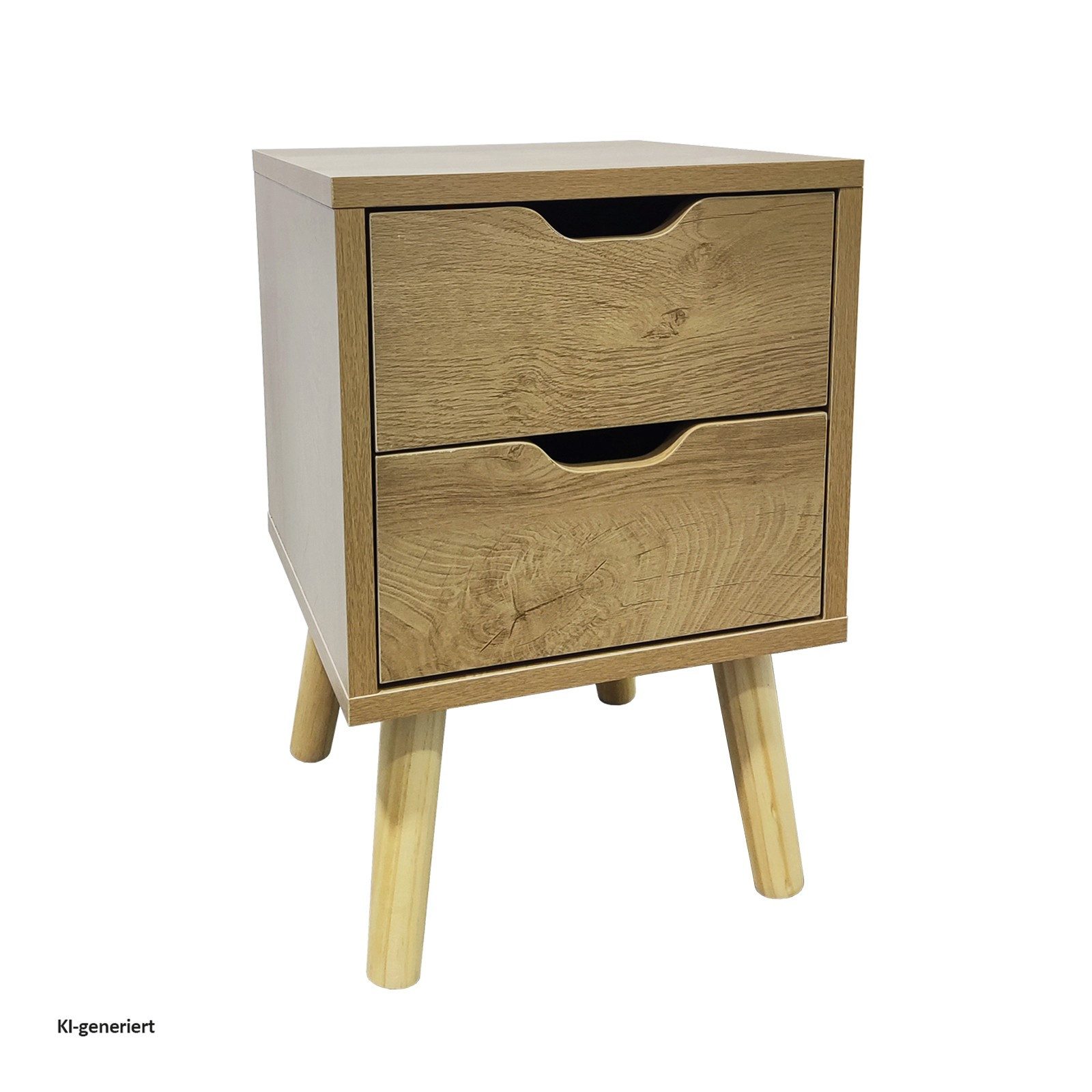 HTI-Living Nachtkommode Nachtschrank 2 Schubladen Thekla 2945 (1 Stück, 1 Nachtschrank), Nachttisch 2 Schubladen