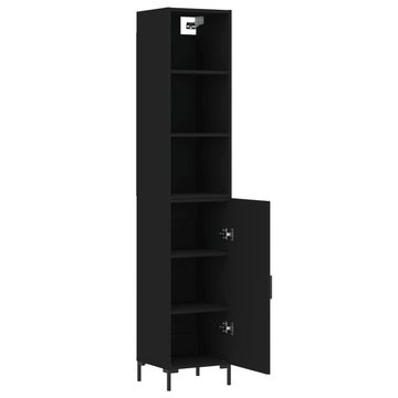 vidaXL Kleiderschrank Regal Highboard Schrank Hochschrank Schwarz 34,5x34x180 cm Holzwerksto