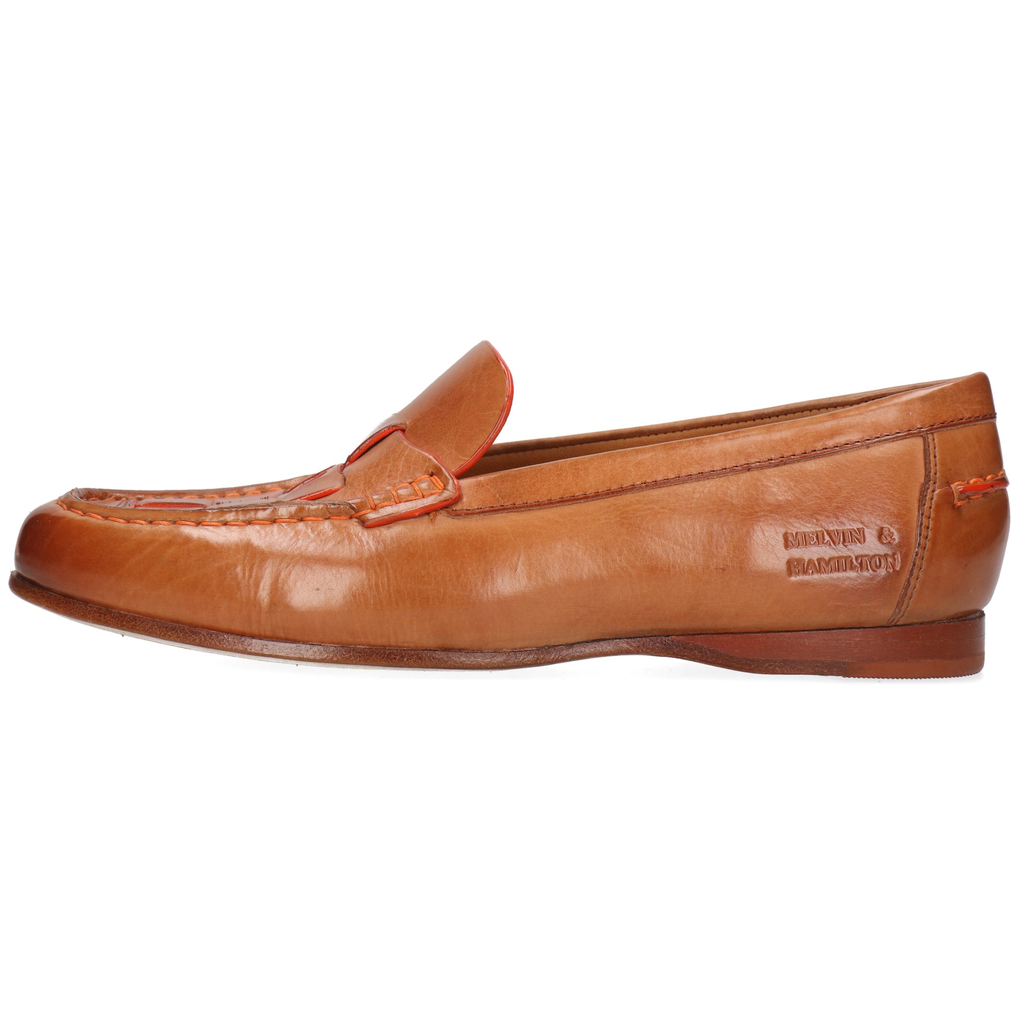 Melvin & Hamilton Julietta 4 Leder-Geflochtene Schuhe für Damen Loafer Flache Absätze, Echtes Leder, Vegetabile Gerbung
