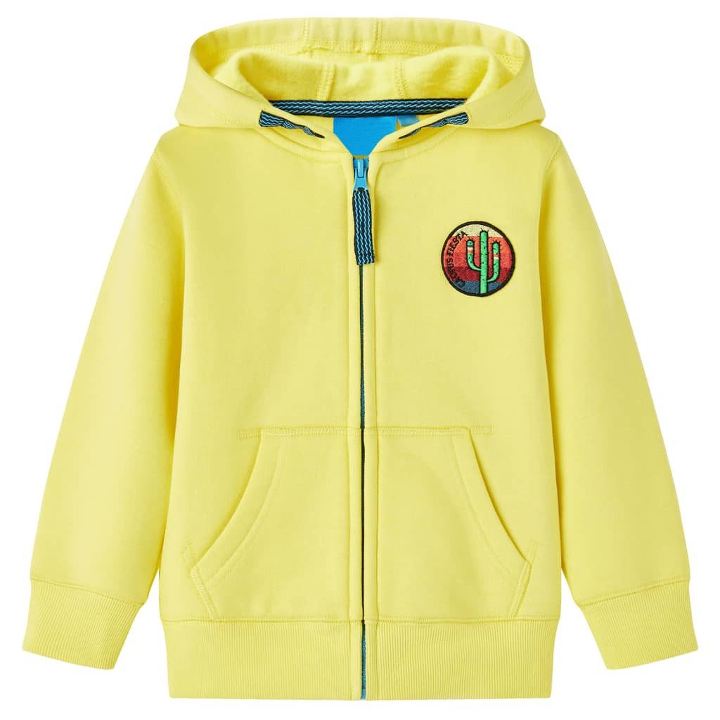 Kapuzenpullover Kinder-Kapuzenpullover mit Reißverschluss Hellgelb 104
