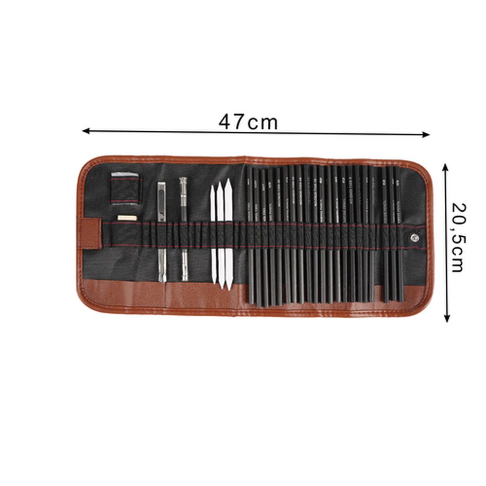 MAALEO Malstift Skizzier-Zeichenset Bleistifte, (Spar-Set, 29-tlg., zeichnen), perfekte Grundlage zum Skizzieren und Zeichnen