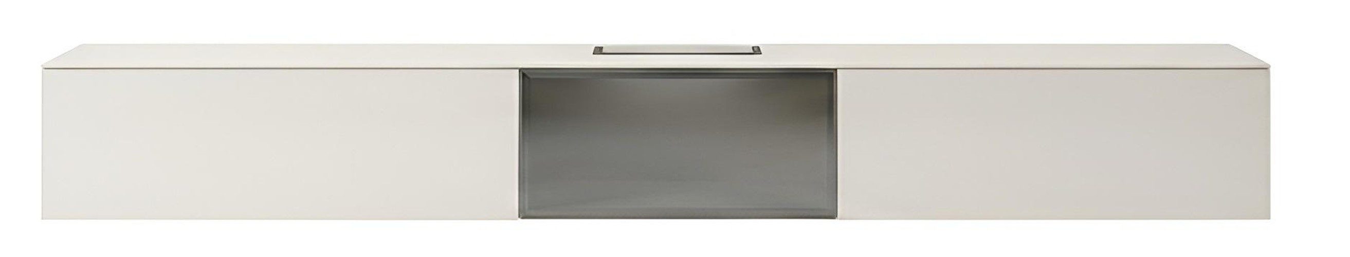Xlmoebel TV-Wand Elegante TV-Wohnwand in Weiß im modernen, geradlinigen Design, Made in Europa