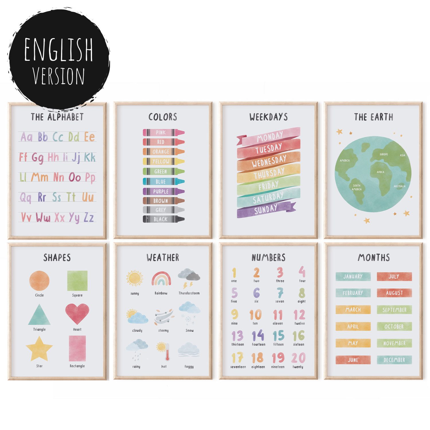 MeinBaby123® Poster Lernposter, Bilder Kinderzimmer Deko, günstig online kaufen
