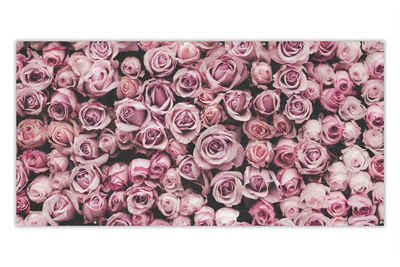 MuchoWow Balkonsichtschutz Blumen - Rosen - Natur - Rosa - Botanisch (1-St) Balkonbespannung mit Metalösen, UV-beständig, Balkonbanner