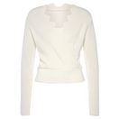 LASCANA Strickpullover mit Wellenkante und Wickeloptik modischer Damenpullover mit besonderem Ausschnitt, weicher Strick