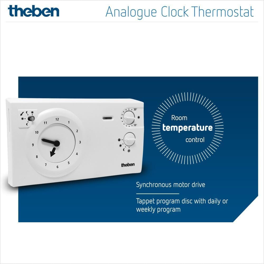 theben Raumthermostat RAMSES 722 7220030, Uhrenthermostat, Tages-/Wochenprogramm, Frost-/Pflanzenschutz