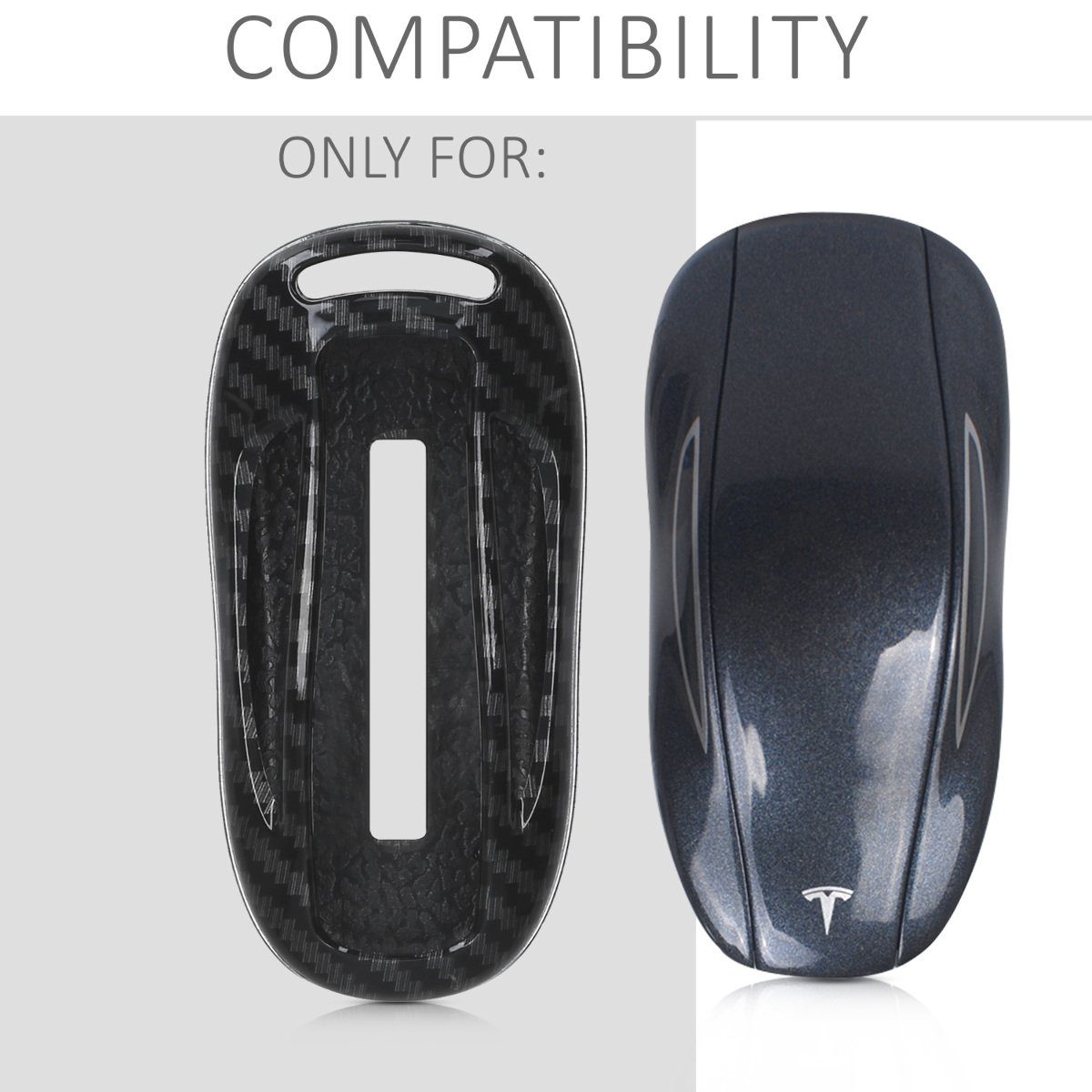 für Schutzhülle Tesla Model Hülle für Schlüsseltasche X, Tesla X Model Hardcover Schlüsselhülle Autoschlüssel kwmobile